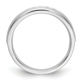 14K White Gold 5-Stone 1/4 carat Diamond Complete Men's Channel Band - 10
